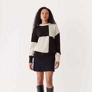 Frank & Oak - Large Comfort Patchwork in Black and White